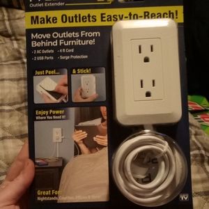 A wall outlet plug in